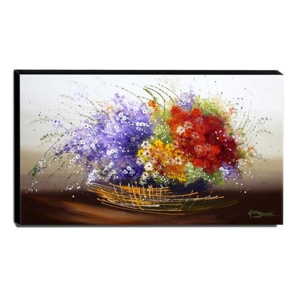 Quadro Decorativo Canvas Floral 60x105cm-QF12 - 1
