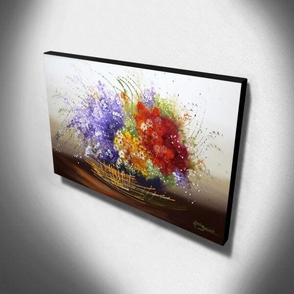 Quadro Decorativo Canvas Floral 60x105cm-QF12 - 3