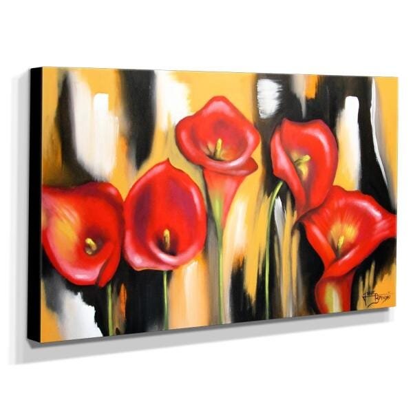 Quadro Decorativo Canvas Floral 60x105cm-QF25 - 2