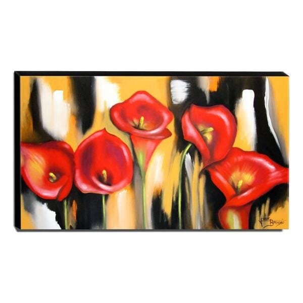 Quadro Decorativo Canvas Floral 60x105cm-QF25 - 1