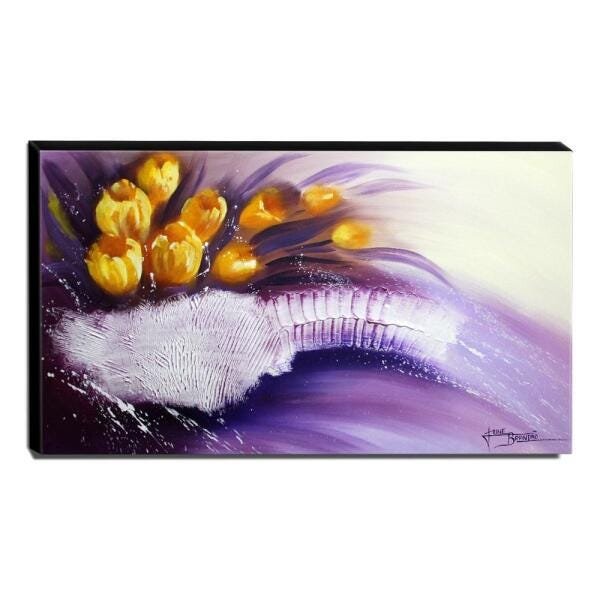 Quadro Decorativo Canvas Floral 60x105cm-QF4 - 1