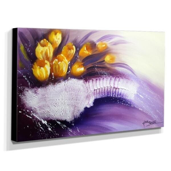 Quadro Decorativo Canvas Floral 60x105cm-QF4 - 2