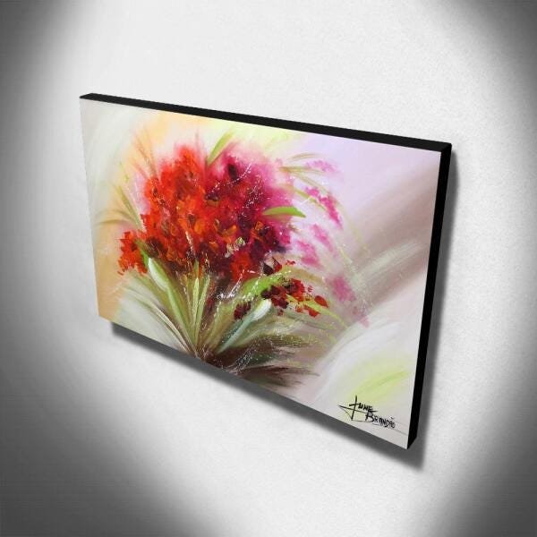 Quadro Decorativo Canvas Floral 60x105cm-QF5 - 3