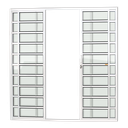 Ver imagem 1 de Porta de Correr Alumínio c/Traves.4F.210 x 200 V.Liso Branco Brimak