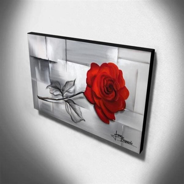 Quadro Decorativo Canvas Rosa 60x105cm - 3