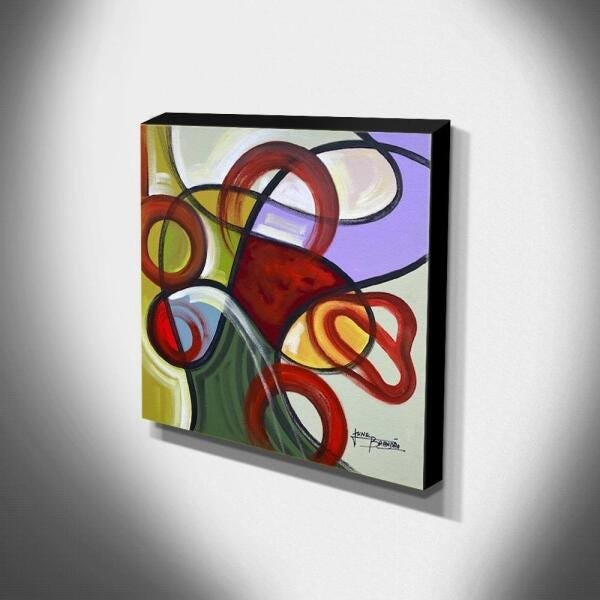 Quadro de Pintura Abstrato 60x60cm-1801 - 3
