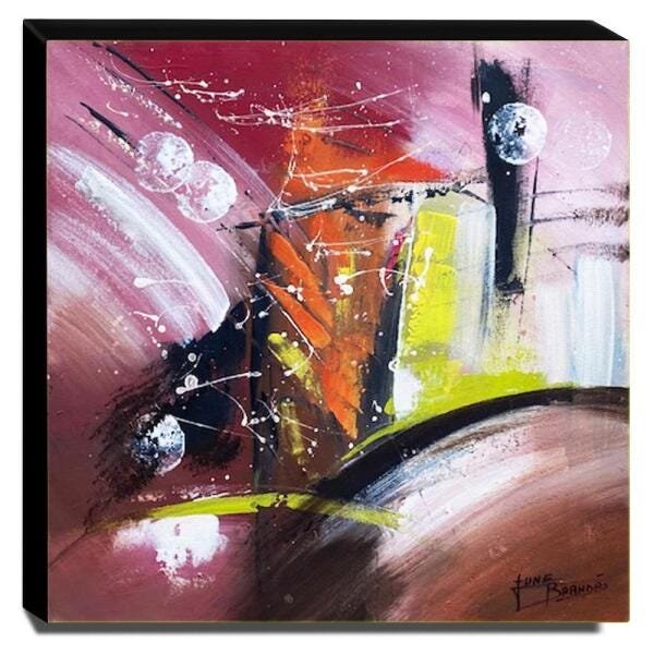 Quadro de Pintura Abstrato 60x60cm-1800 - 1