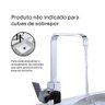 Torneira Banheiro Bica Alta Slim Quadrada Inox Cuba de Embutir - 7