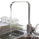 Ver imagem 1 de Torneira Banheiro Bica Alta Slim Quadrada Inox Cuba de Embutir