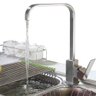 Torneira Banheiro Bica Alta Slim Quadrada Inox Cuba de Embutir - 1