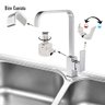 Torneira Banheiro Bica Alta Slim Quadrada Inox Cuba de Embutir - 2