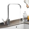 Torneira Banheiro Bica Alta Slim Quadrada Inox Cuba de Embutir - 4