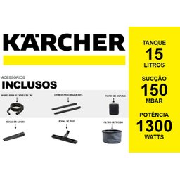 Aspirador Pó E Água Profissional 15 Lts 1300w - 6
