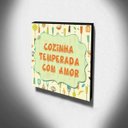 Ver imagem 3 de Quadro Cozinha Vintage Frase Cozinha Temperada Com Amor Canvas 30x30cm-COZ216