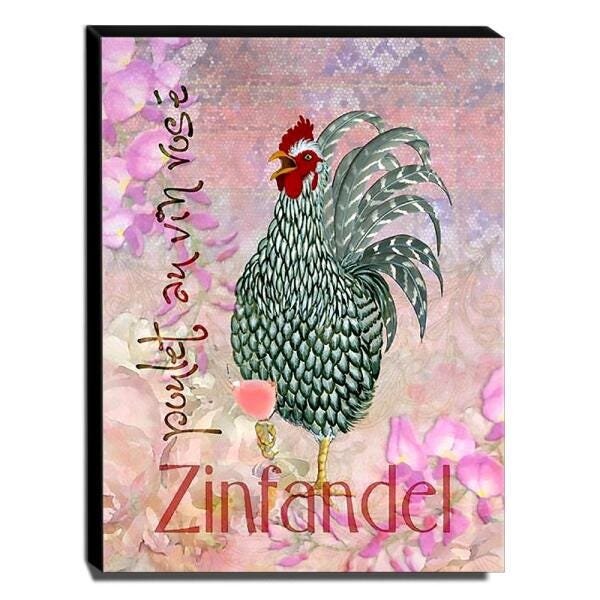 Quadro Cozinha Vintage Galinha Canvas 40x30cm-COZ170 - 1