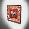 Quadro Cozinha Vintage Galo Canvas 30x30cm-COZ167 - 3