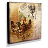 Quadro Cozinha Vintage Galo Galinhas Pintinhos Canvas 30x30cm-COZ162 - 2