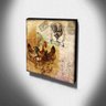 Quadro Cozinha Vintage Galo Galinhas Pintinhos Canvas 30x30cm-COZ162 - 3