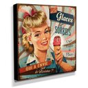 Ver imagem 2 de Quadro Cozinha Vintage Sorvete Canvas 30x30cm-COZ82