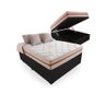 Cama Box Baú Viúva Tecido Sintético Preto com Colchão Pillow Angel - Bello Box - Molas Ensacadas 62x - 1