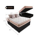 Ver imagem 2 de Cama Box Baú Viúva Tecido Sintético Preto com Colchão Pillow Angel - Bello Box - Molas Ensacadas 62x