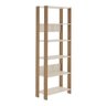 Estante para Livros Flórida 5 Prateleiras Off White/carvalho - Pnr Móveis - 2