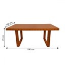 Ver imagem 3 de Mesa de Jantar 4 Lugares Retta Trapezzi com Aparador Mel 14798 - Parma Móveis