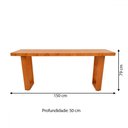Ver imagem 5 de Mesa de Jantar 4 Lugares Retta Trapezzi com Aparador Mel 14798 - Parma Móveis