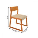 Ver imagem 4 de Mesa de Jantar 4 Lugares Retta Trapezzi com Aparador Mel 14798 - Parma Móveis
