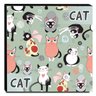 Quadro Infantil Gatos Canvas 30x30cm-INF92 - 1