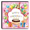Quadro Infantil Happy Birthday Canvas 30x30cm-INF132 - 1