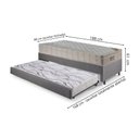 Ver imagem 2 de Bicama Box Solteiro Linho 88x188x28 Cm com Colchão Airtech Ortobom Molas Ensacadas