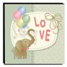 Quadro Infantil Love Elefante Canvas 30x30cm-INF94 - 1