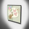 Quadro Infantil Love Elefante Canvas 30x30cm-INF94 - 3