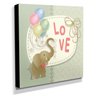 Quadro Infantil Love Elefante Canvas 30x30cm-INF94 - 2