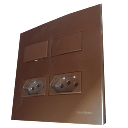 Conjunto 4x4" Linha Sleek Marrom Alto Brilho - 1