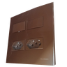 Conjunto 4x4" Linha Sleek Marrom Alto Brilho - 1