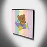 Quadro Infantil Ursinho Canvas 30x30cm-INF224 - 3