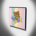Ver imagem 3 de Quadro Infantil Ursinho Canvas 30x30cm-INF224