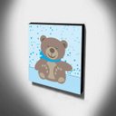 Ver imagem 3 de Quadro Infantil Ursinho Canvas 30x30cm-INF233