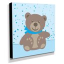 Ver imagem 2 de Quadro Infantil Ursinho Canvas 30x30cm-INF233