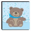 Ver imagem 1 de Quadro Infantil Ursinho Canvas 30x30cm-INF233