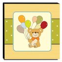 Ver imagem 1 de Quadro Infantil Ursinho Canvas 30x30cm-INF70