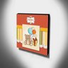 Quadro Infantil Ursinho Felicidades Eterna Canvas 30x30cm-INF241 - 3