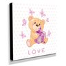 Quadro Infantil Ursinho Love Canvas 30x30cm-INF141 - 2
