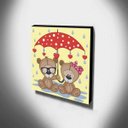 Ver imagem 3 de Quadro Infantil Ursinhos Canvas 30x30cm-INF326