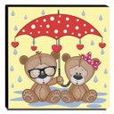Ver imagem 1 de Quadro Infantil Ursinhos Canvas 30x30cm-INF326