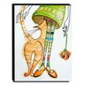 Quadro Infantil Vintage Gato Canvas 40x30cm-INF503 - 1