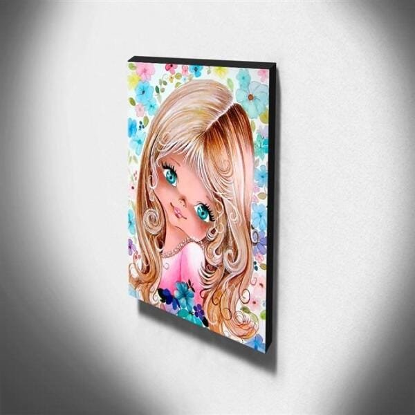 Quadro Infantil Vintage Menina Bonita Canvas 40x30cm-INF514 - 3