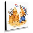 Ver imagem 2 de Quadro Infantil Vintage Menina Canvas 30x30cm-INF431